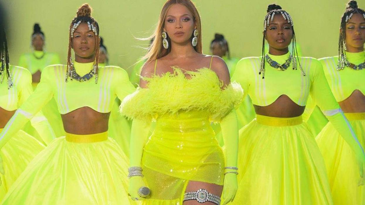 In this handout photo provided by A.M.P.A.S., Beyoncé performs during the ABC telecast of the 94th Oscars® on Sunday, March 27, 2022