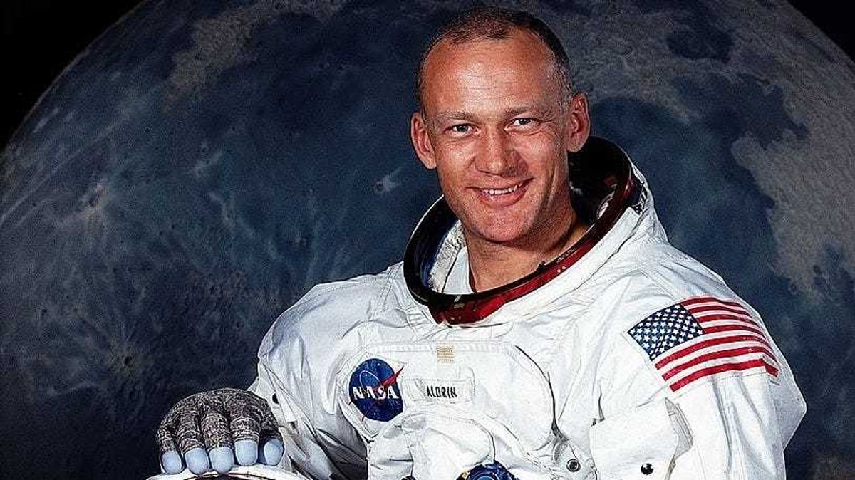 In this handout photo provided by NASA, U.S. astronaut Edwin E. "Buzz" Aldrin, Jr., Lunar Module pilot on Apollo 11, poses for a portrait taken in July 1969.