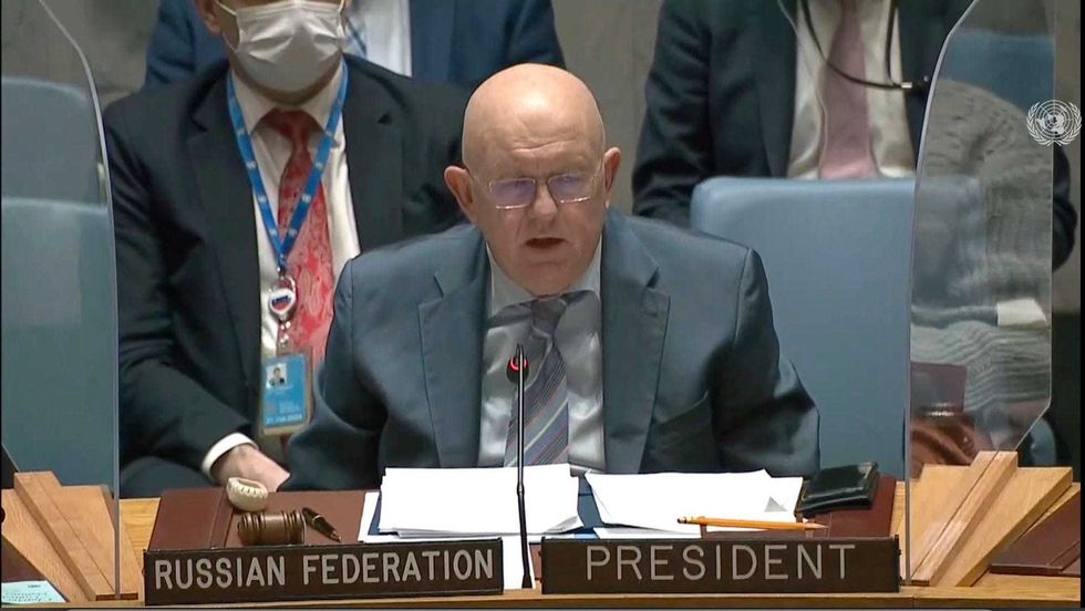 In this image made from UNTV video, Russia