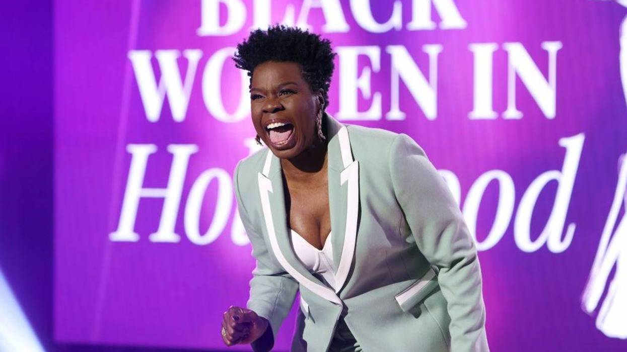 In this image released on April 22, 2021, Leslie Jones speaks onstage during ESSENCE Black Women in Hollywood Awards in Los Angeles, California.