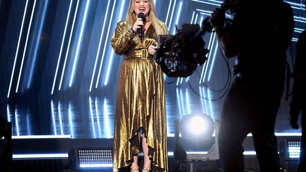 In this image released on October 14, Kelly Clarkson speaks onstage at the 2020 Billboard Music Awards, broadcast on October 14, 2020 at the Dolby Theatre in Los Angeles, CA.