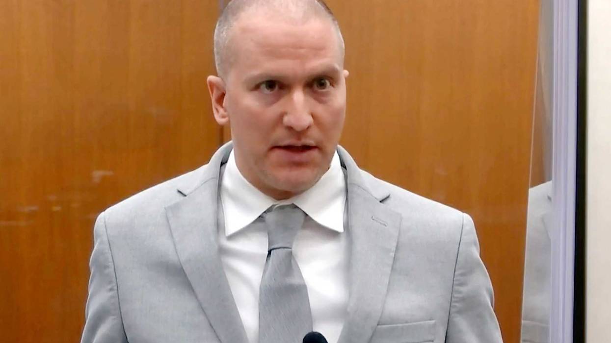 In this image taken from video, former Minneapolis police Officer Derek Chauvin addresses the court at the Hennepin County Courthouse, June 25, 2021, in Minneapolis. Chauvin, the former Minneapolis police officer convicted of murdering George Floyd, was stabbed by another inmate and seriously injured Friday, Nov. 24, 2023, at a federal prison in Arizona, a person familiar with the matter told The Associated Press.