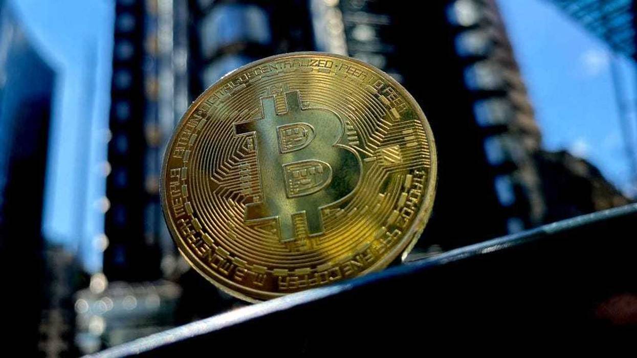 In this photo illustration, a visual representation of Bitcoin cryptocurrency is pictured on May 30, 2021 in London, England.