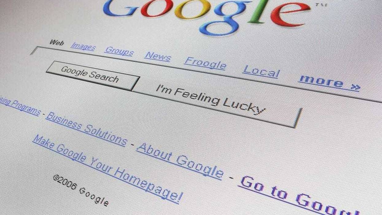 In this photo illustration the logo and search page of the multi-facetted internet giant Google is displayed on a computer screen on April 13, 2006 in London, England. (Photo Illustration by Scott Barbour/Getty Images)