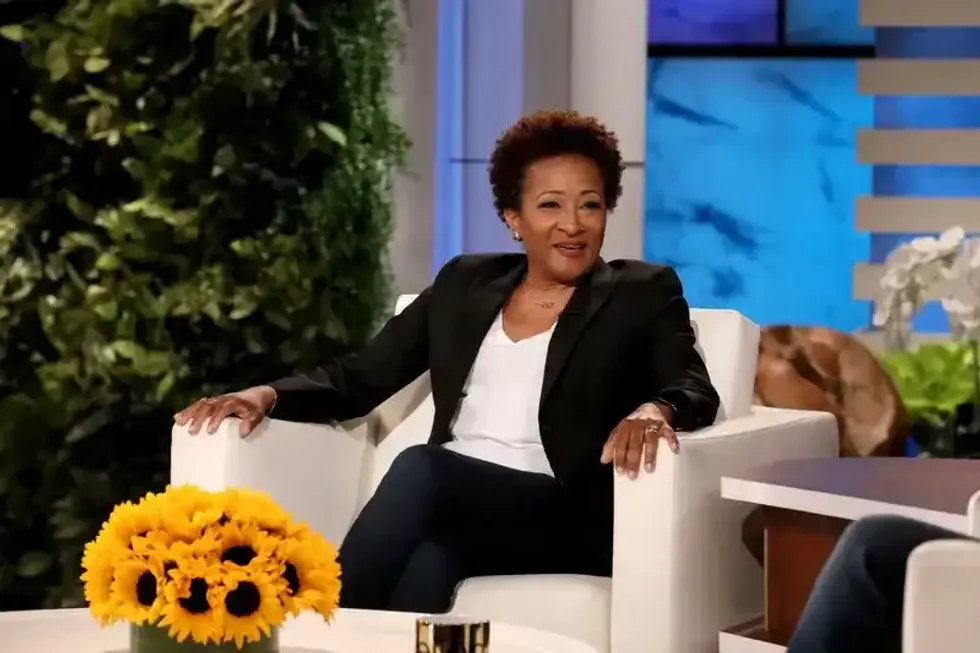 In this Tuesday, March 29, 2022, photo released by Warner Bros., Wanda Sykes is seen during a taping of "The Ellen DeGeneres Show" at the Warner Bros. lot in Burbank, Calif. Fresh off hosting the 94th Academy Awards, Sykes made an appearance on "The Ellen DeGeneres Show" on Tuesday to air Thursday, April 7. She talked about the confrontation between Will Smith and Chris Rock.