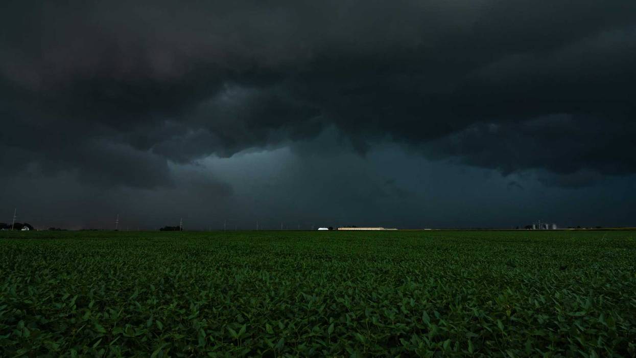 Incoming Derecho moments before it hits Peru, Illinois on August 10, 2020.
