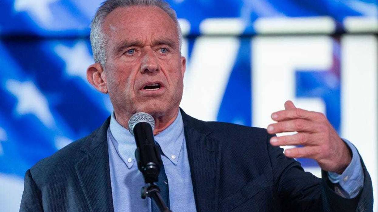 Independent Presidential candidate Robert F. Kennedy Jr. speaks during a campaign rally at Legends Event Center on December 20, 2023 in Phoenix, Arizona.