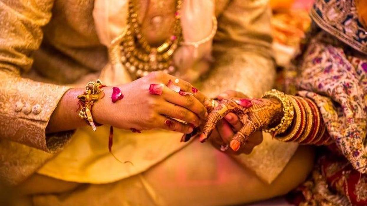 Indian Wedding, Bride, Groom, Traditional Ritual