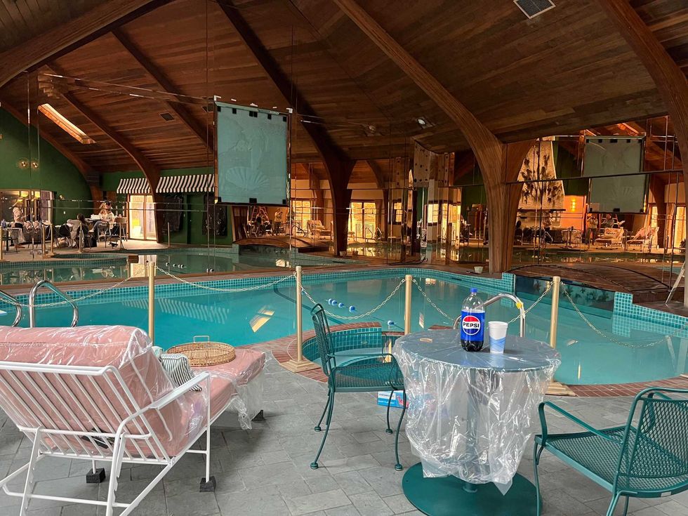 Indoor pool and sauna