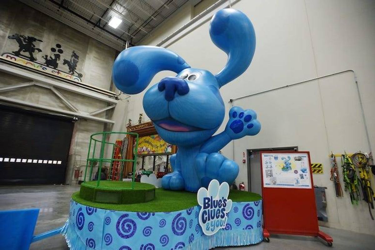 Inflatable float of Blue's Clues