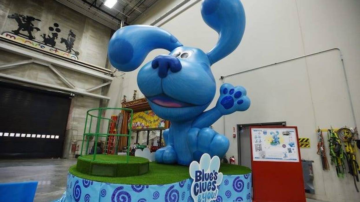 Inflatable float of Blue's Clues