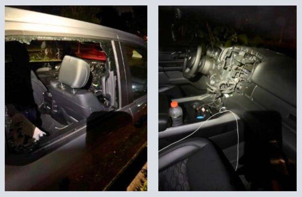 Infotainment screen stolen from Dodge Ram