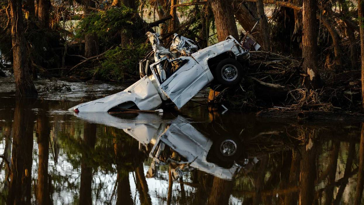 INGRAM, TEXAS - JULY 8: Debris lays along the Guadalupe River after it was swept up in the flash flooding on July 8, 2025 in Ingram, Texas. Heavy rainfall caused flooding along the Guadalupe River in central Texas with multiple fatalities reported. (Photo by Jim Vondruska/Getty Images)