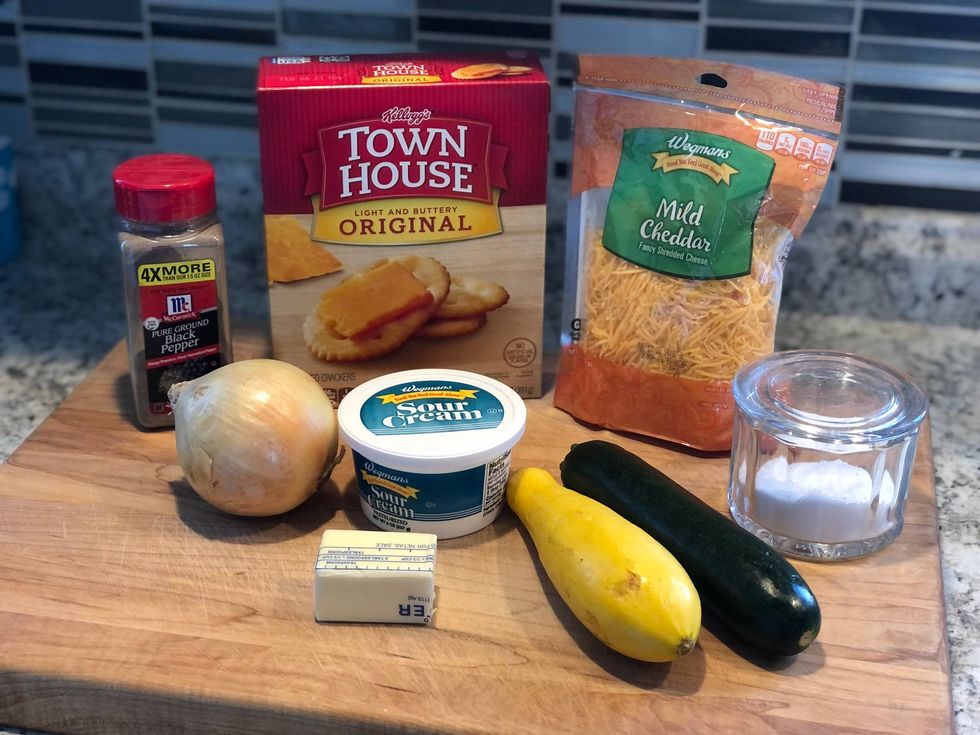 Ingredients for half-recipe