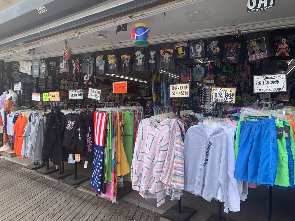Inside a business on the Jersey Shore on Memorial Day weekend, 2021.