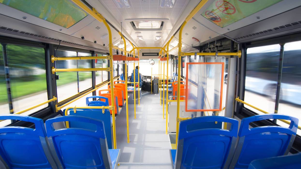 inside of a bus