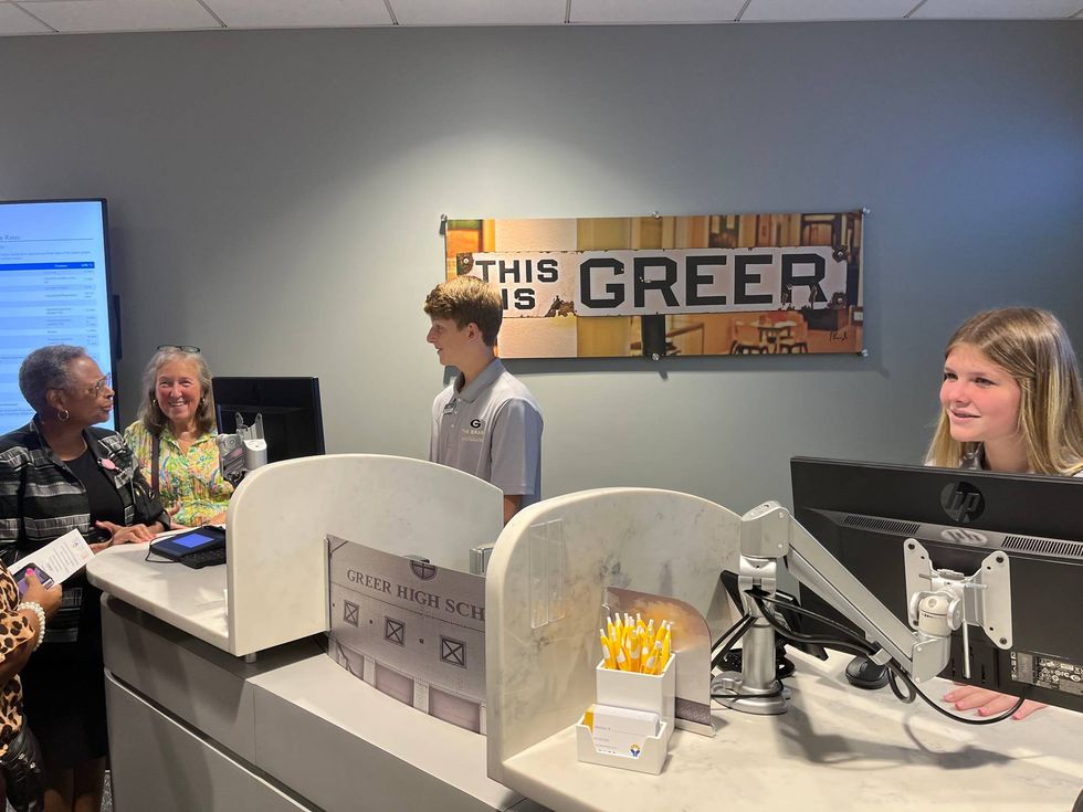 Inside of the Greenville Federal Credit Union Greer High branch