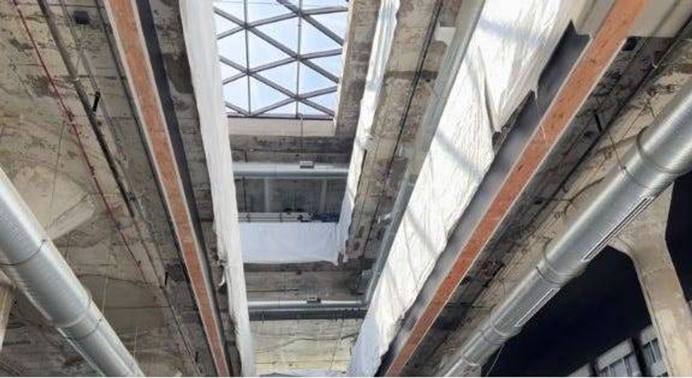 Inside the book depository atrium