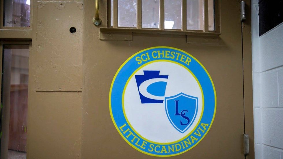 Inside the Little Scandinavia unit at SCI Chester, meant to be a more rehabilitative unit and decrease recidivism.