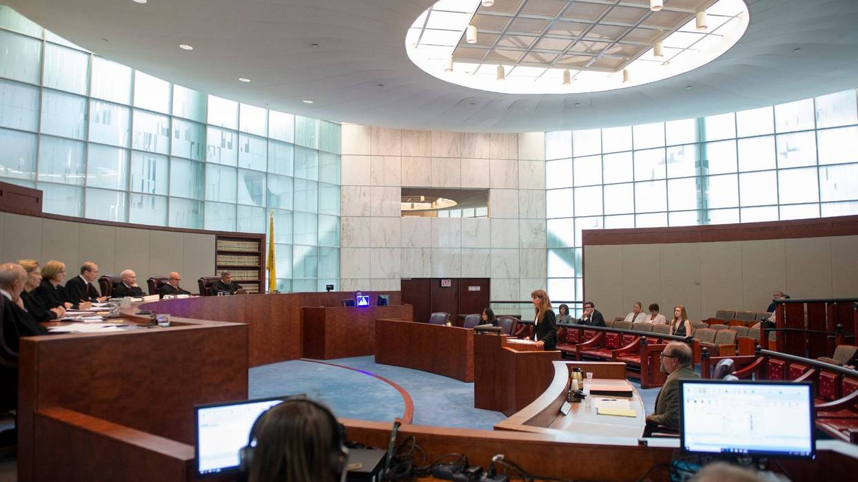 Inside the New Jersey Supreme Court chambers.
