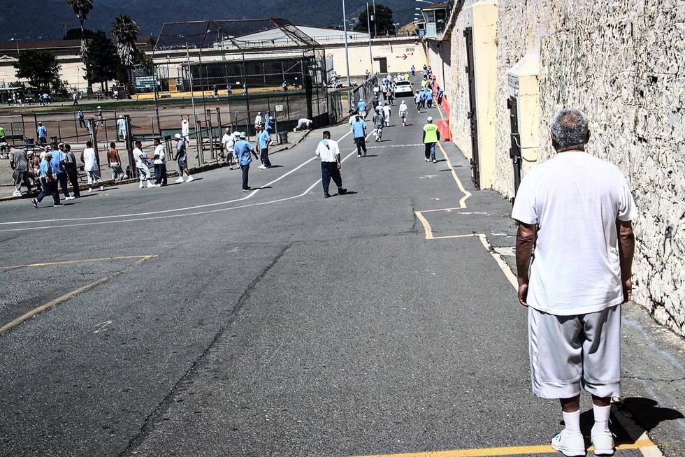 inside the walls of San Quentin.