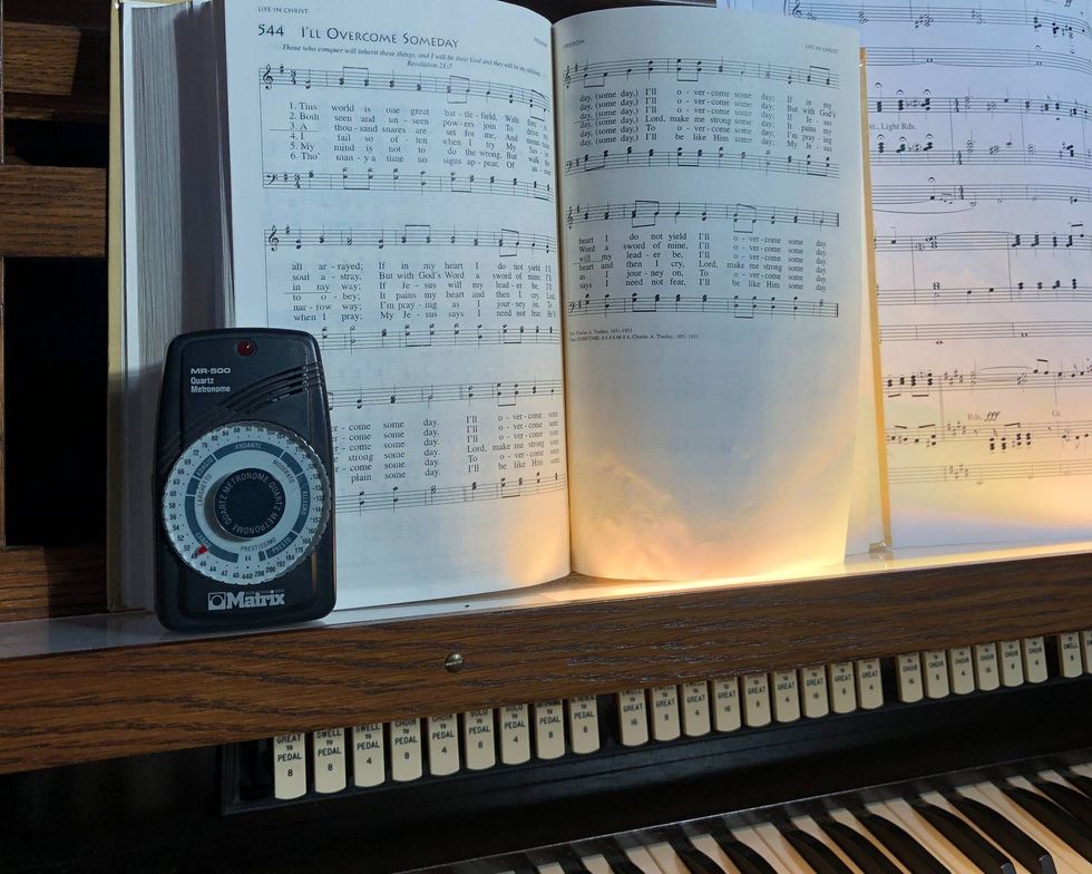 Inside Tindley Temple United Methodist Church.