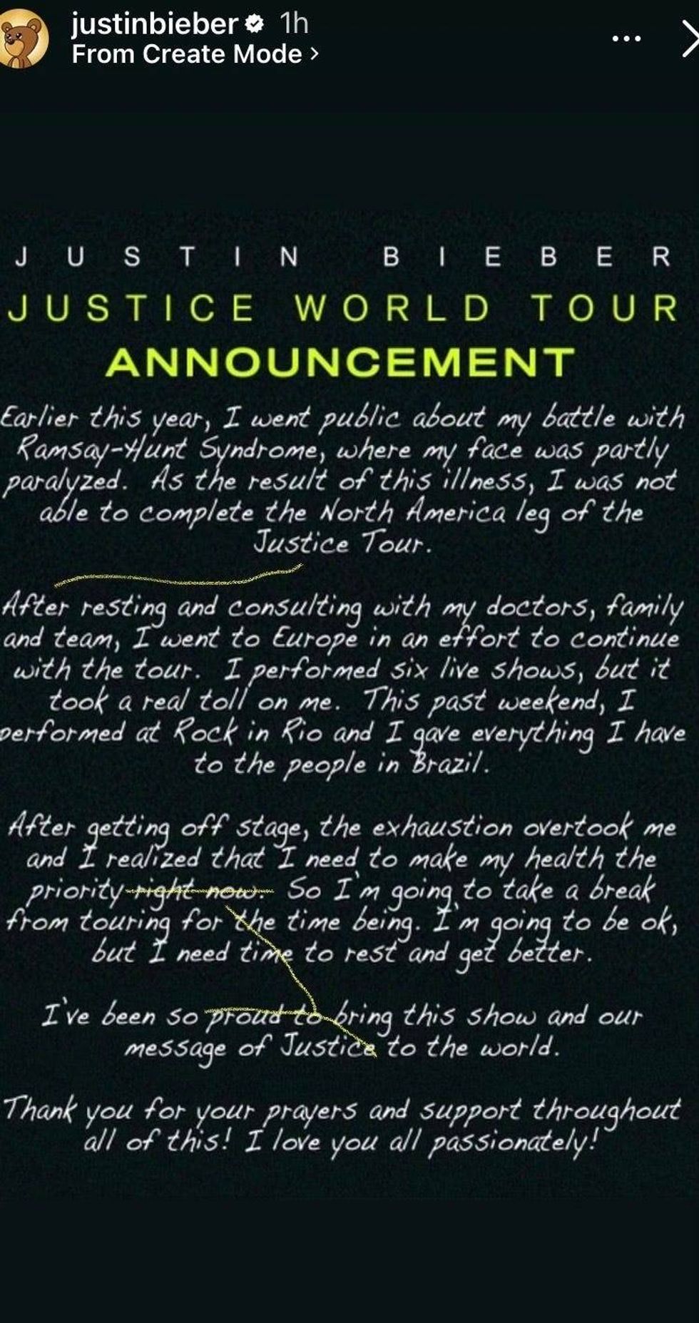 Instagram (@justinbieber)
