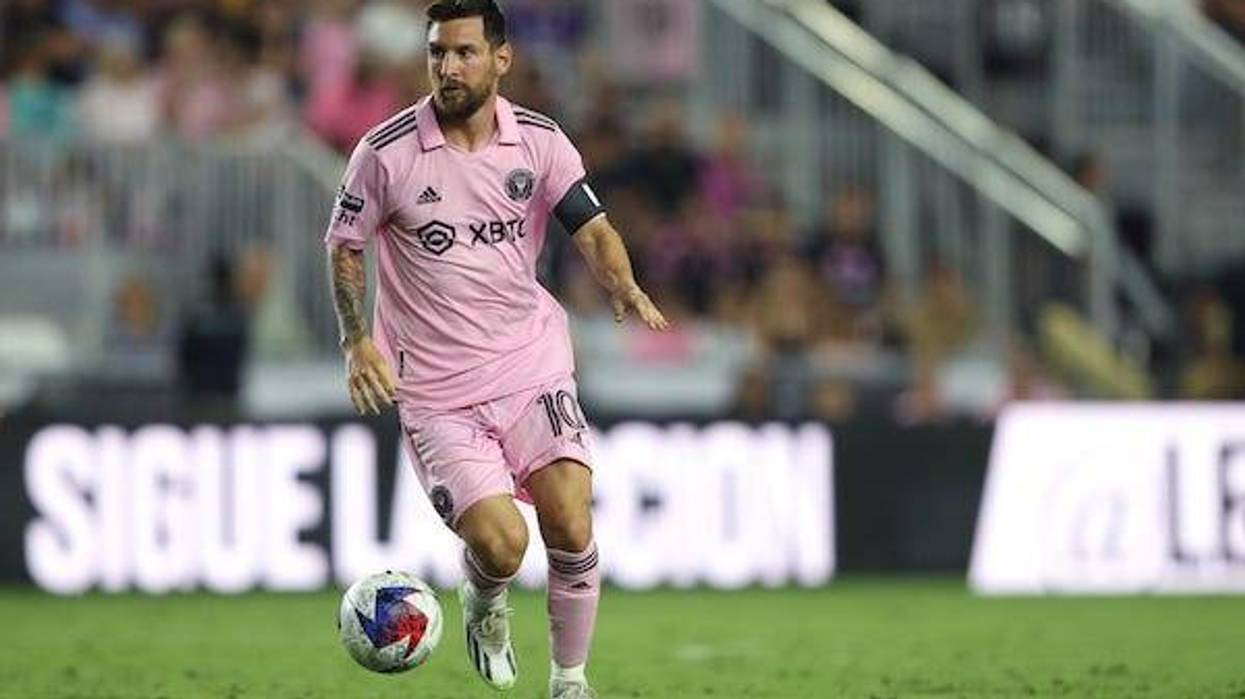 Inter Miami CF forward Lionel Messi (10) controls the ball during the second half against Orlando City SC at DRV PNK Stadium
