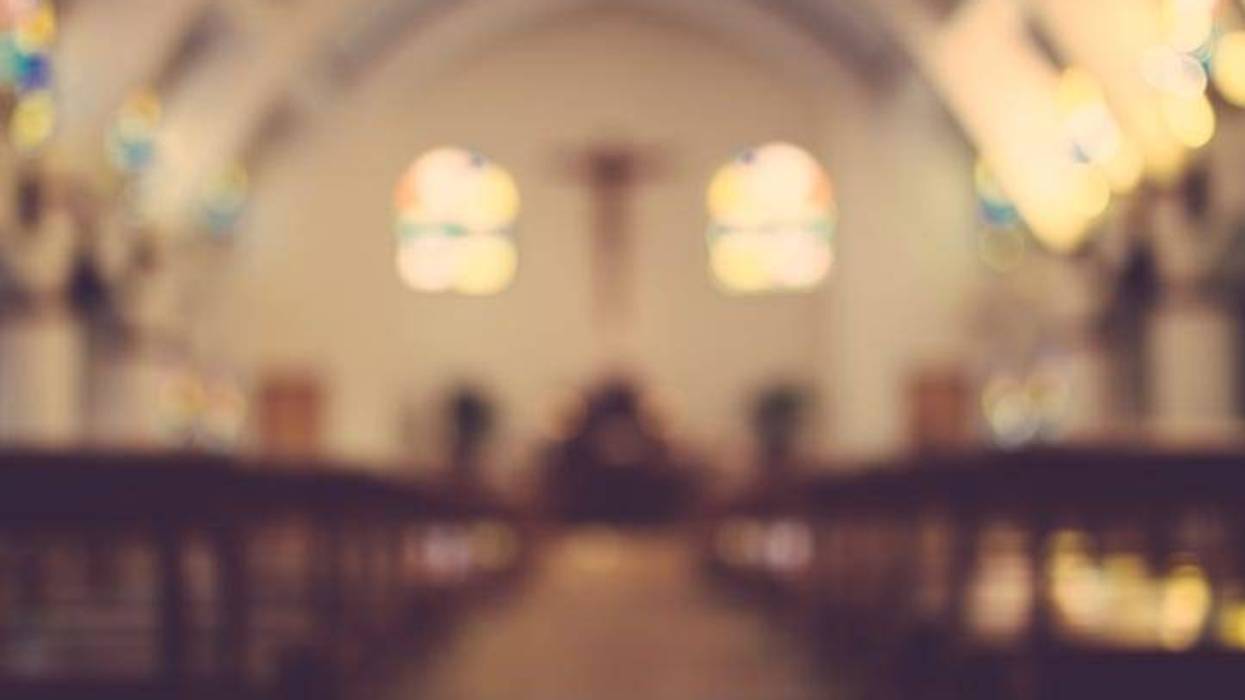 interior of a church in a stock image