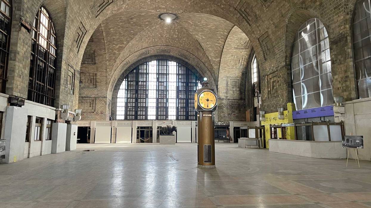 Interior of Buffalo's long vacant Central Terminal, vacant since 1979