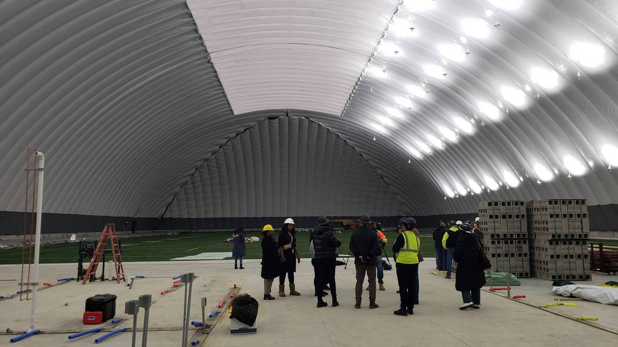 Interior of Chandler Park Fieldhouse Dome