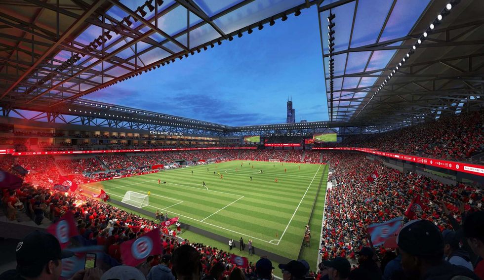 Interior of proposed new Chicago Fire FC stadium