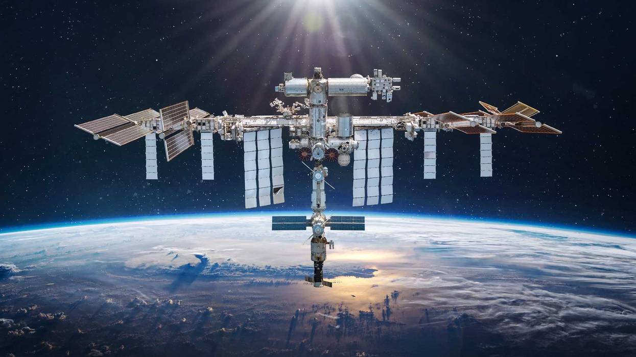 International Space Station in 2022 in outer space.