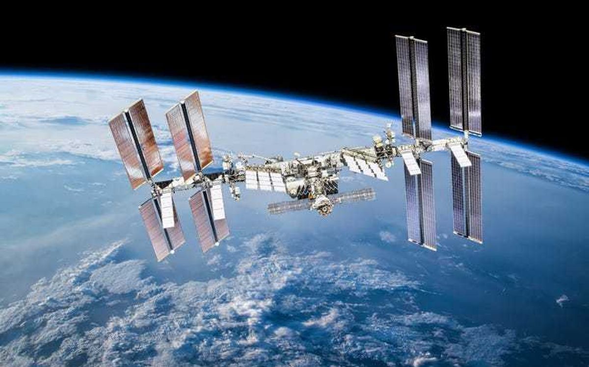 International Space Station in low-Earth orbit.