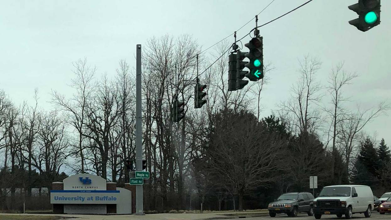 Intersection of Maple Rd and Flint Rd in Amherst, N.Y.