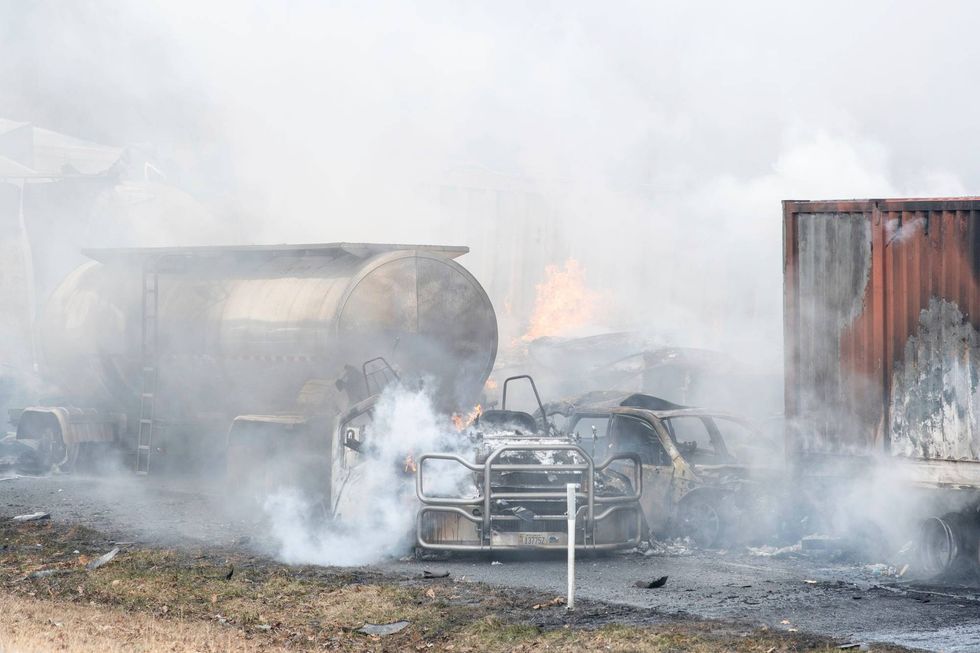 Interstate 81 North near the Minersville exit, Foster Twp., Pa., was the scene of a multi-vehicle crash on March 28, 2022.