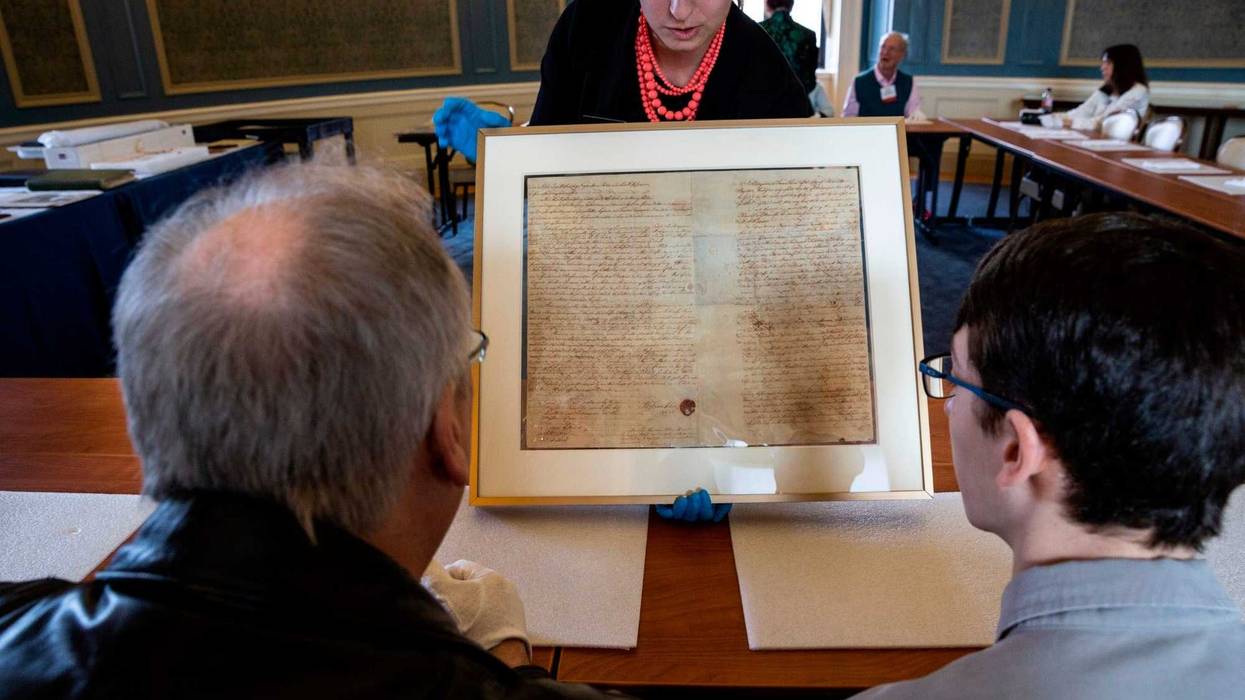 Inventors marvel at Benjamin Franklin’s will at the Franklin Institute.