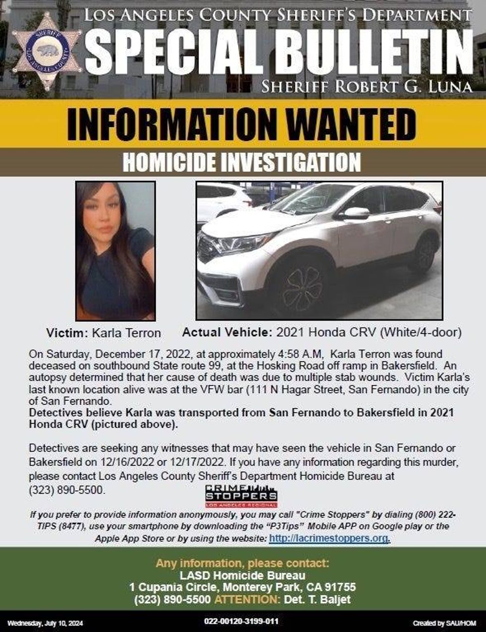 Investigation info