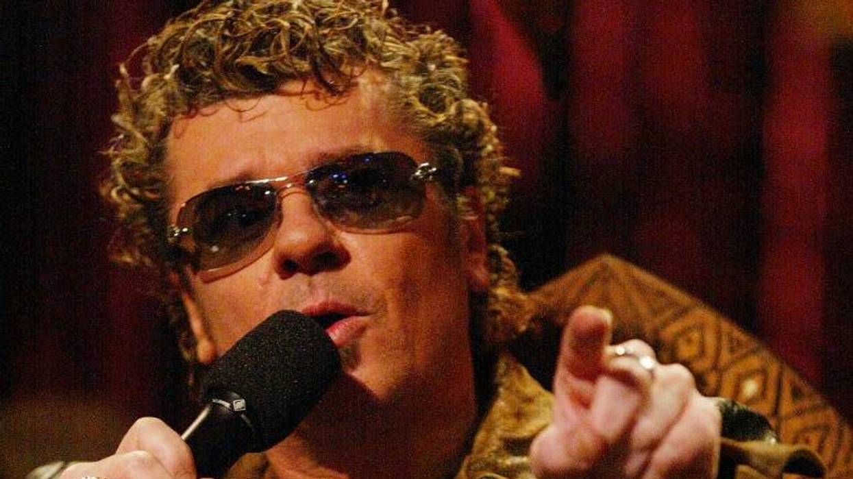 INXS member Tim Farris speaks during the eighth performance episode of "Rock Star: INXS" at CBS Television on August 24, 2005
