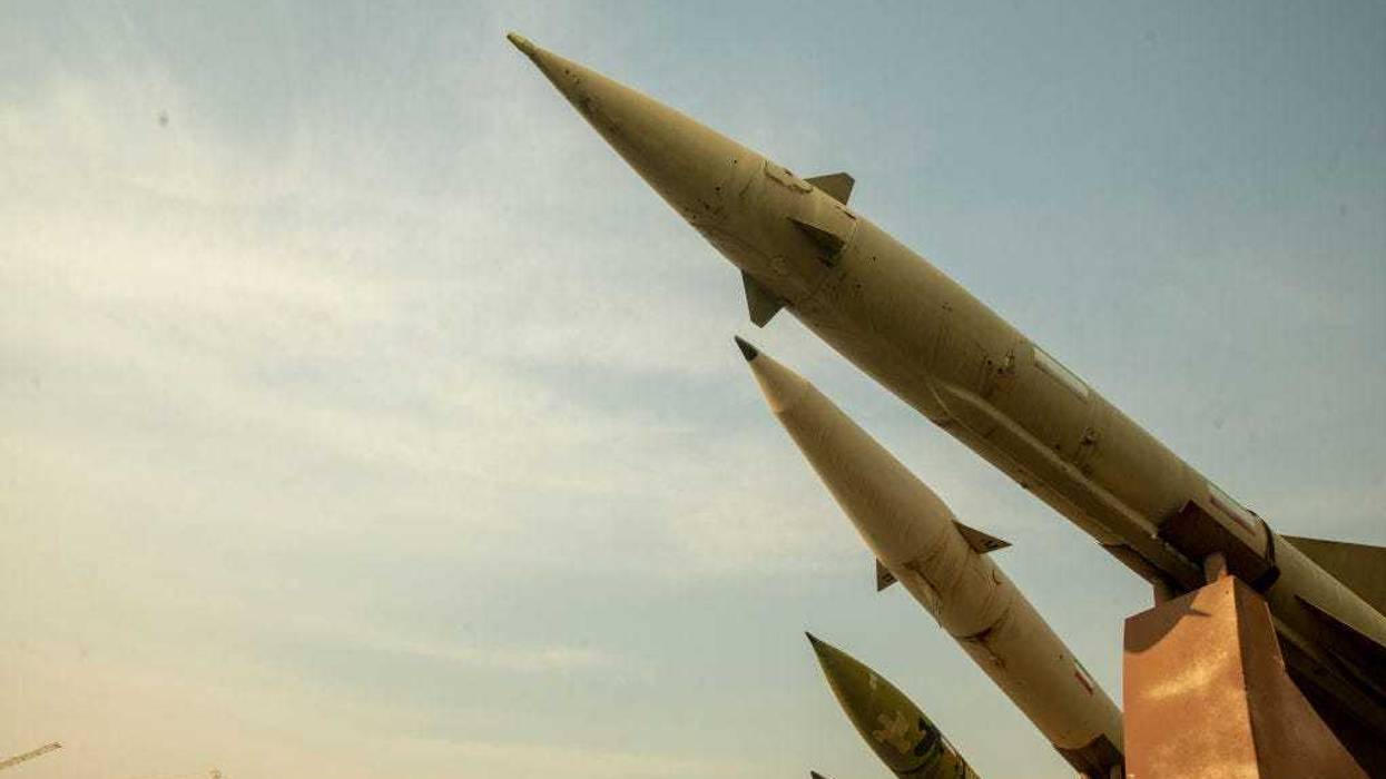 Iranian missiles are exhibited in a park on January 20, 2024 in Tehran, Iran. Iran has been a key player in several overlapping regional conflicts, with its recent airstrikes in Iraq, Syria and Pakistan, and its support of Hamas in Gaza, Hezbollah in Lebanon, and the Houthi movement in Yemen.