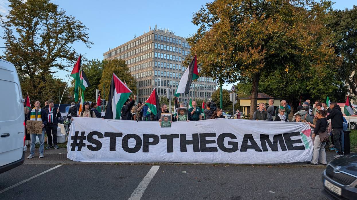 Ireland Israel Protests Soccer