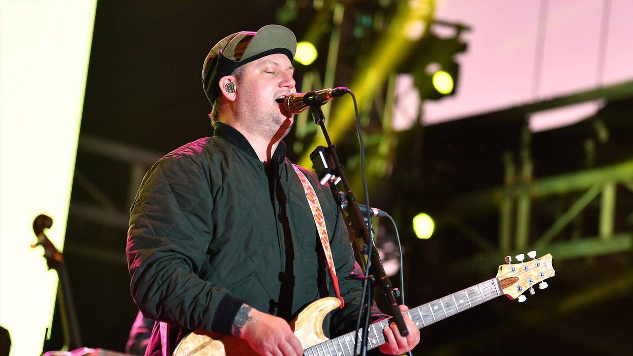 Isaac Brock of Modest Mouse performs on stage during Audacy Beach Festival at Fort Lauderdale Beach Park on December 04, 2021 in Fort Lauderdale, Florida