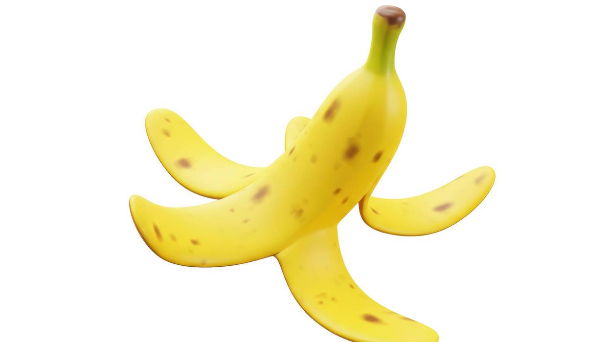 Isolated Banana Peel