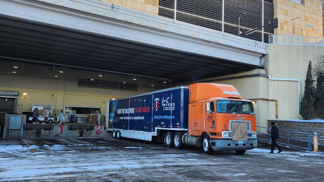 It doesn't just show up on its own - Twins staff are busy packing up a truck with all the gear the team needs for spring training in Fort Myers, Florida and it'll hit the road Tuesday.