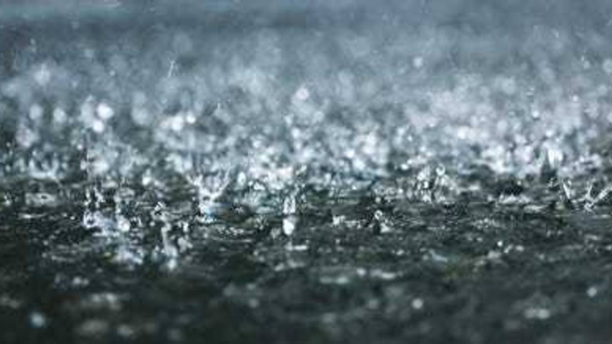 it was raining