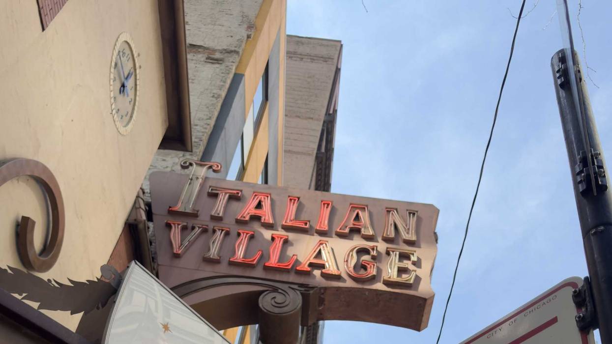 Italian Village restaurant sign