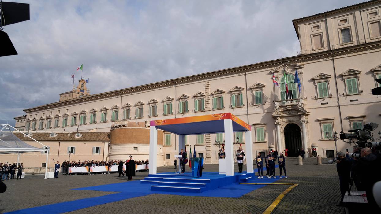 Italy Olympics Milan Cortina Flame