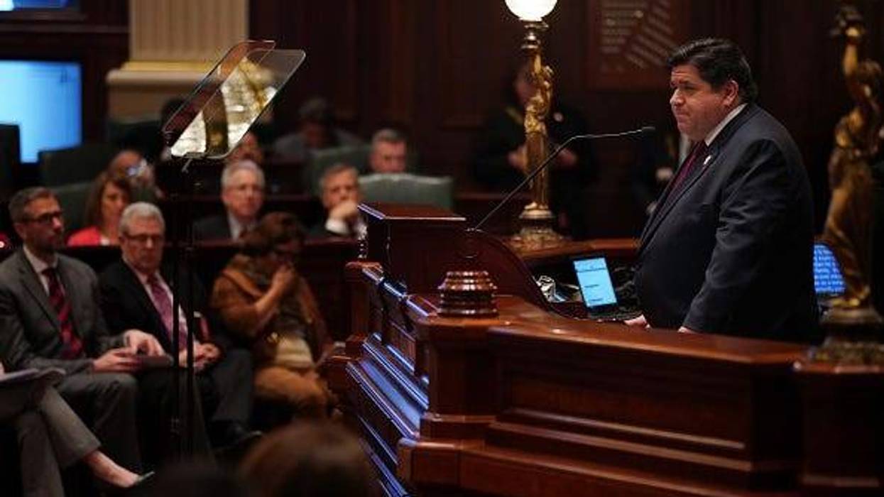 J B Pritzker Speaks in Capitol Getty Images News