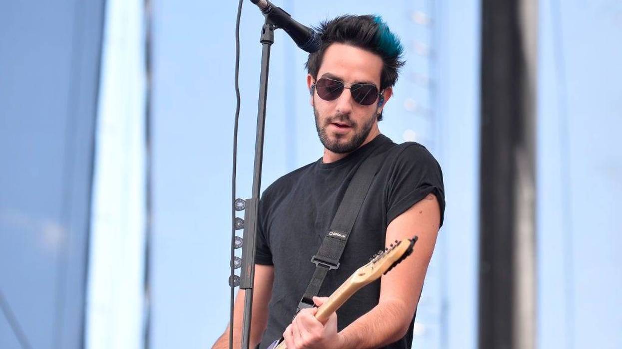 Jack Barakat of All Time Low performs onstage during the Daytime Village Presented by Capital One at the 2017 HeartRadio Music Festival at the Las Vegas Village on September 23, 2017 in Las Vegas, Nevada