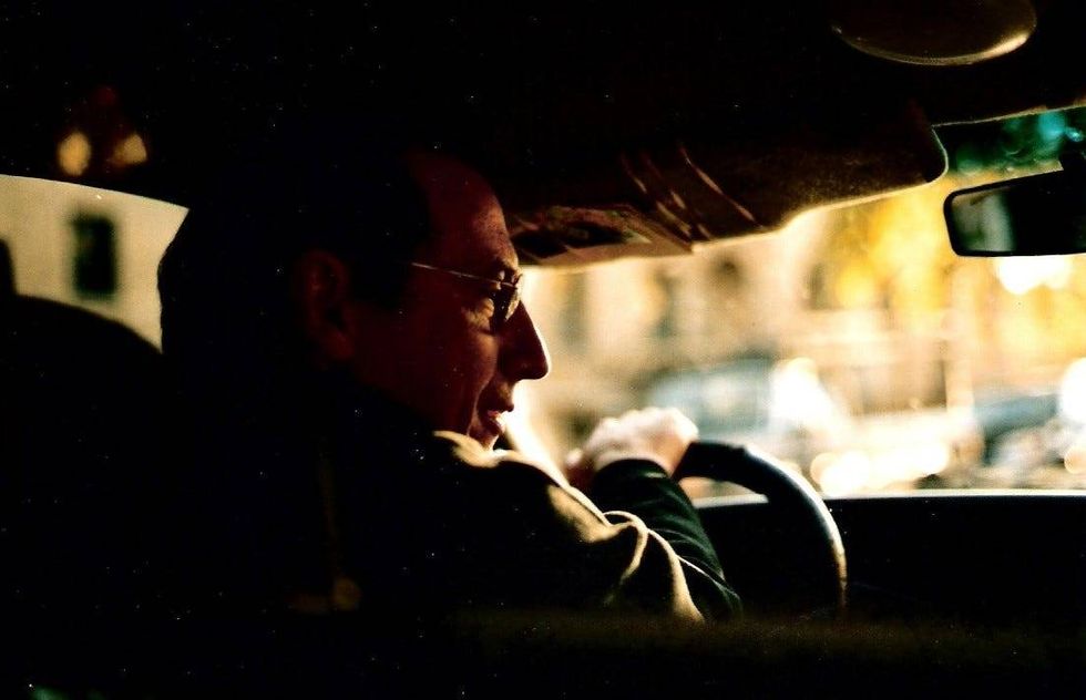 Jack Clark at wheel of cab